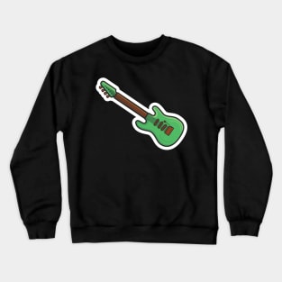 Guitar Music Cartoon Sticker vector illustration. Musical instrument icon concept. Classical wooden yellow guitar sticker design logo. Crewneck Sweatshirt